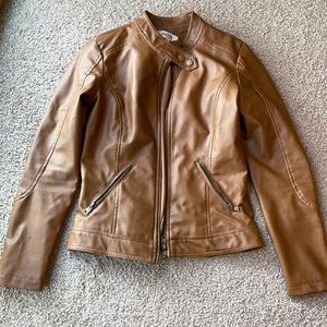 Charlotte Russe medium camel pleather jacket.
